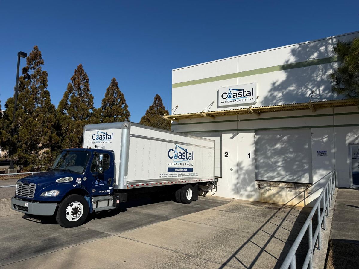 Coastal truck loaded at the Virginia Beach warehouse dock